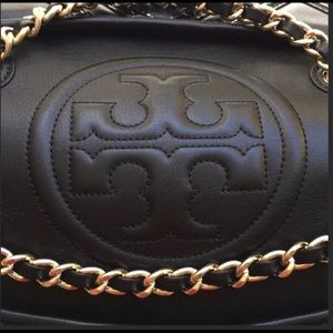 Tory Burch Fleming purse Black Leather Shouldr Bag